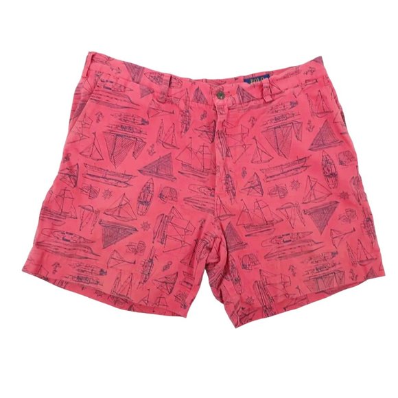 Polo Ralph Lauren Mens Sailing Nantucket Red Nautical Chino Shorts, 36, NWOT - Picture 1 of 8